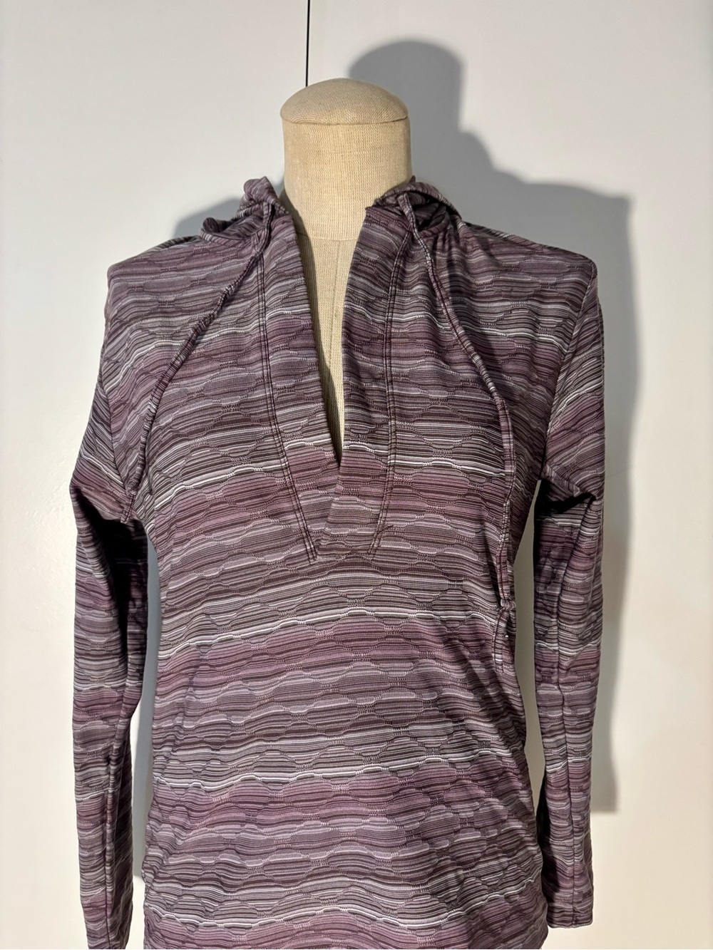 Lucy Purple Striped Hooded Pullover